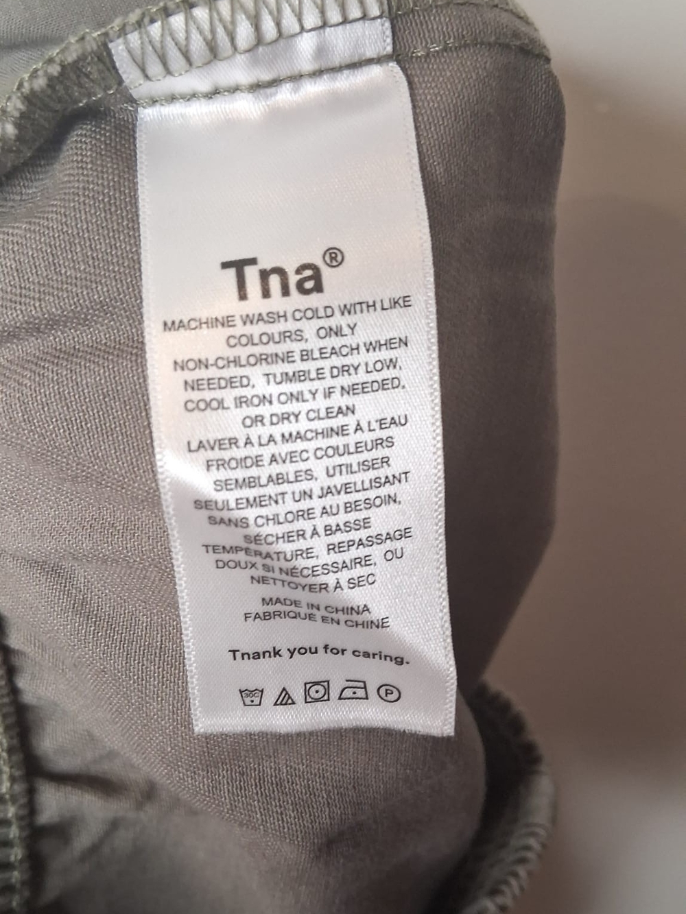TNA Aritzia Women's Pull On Straight Leg Pants Taupe Grey XXS - Picture 6 of 6